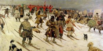 A military campaign in Russia during the 16th century, 1903 (oil on canvas) | Obraz na stenu