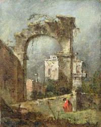 A Capriccio - A Ruined Arch, 18th cenury | Obraz na stenu