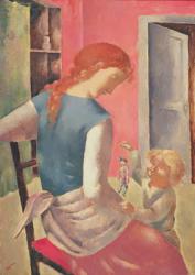 Mother and Child (oil on canvas) | Obraz na stenu