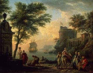 Seaport, 1763 (oil on canvas) | Obraz na stenu