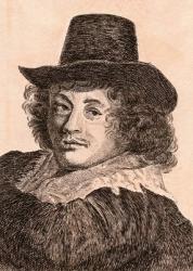Frans Hals, illustration from '75 Portraits Of Celebrated Painters From Authentic Originals', published in 1817, London (engraving) | Obraz na stenu