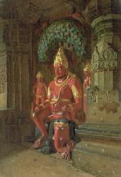 Vishnu Statue in the Indra Temple, 1874 (oil on canvas) | Obraz na stenu