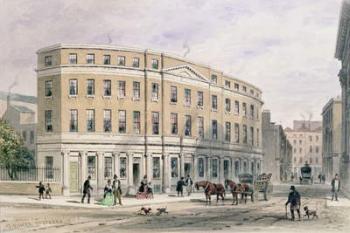 New Houses at Entrance of Gresham St, 1851 (w/c on paper) | Obraz na stenu