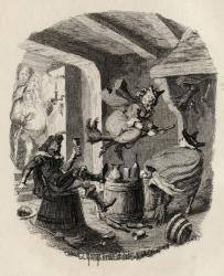 Grandpapa's Story, or The Witches' Frolic, from 'The Ingoldsby Legends' by Thomas Ingoldsby, published by Richard Bentley & Son, 1887 (litho) | Obraz na stenu