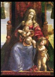 Virgin and Child with the infant St. John (oil on panel) | Obraz na stenu