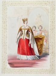 Portrait of Queen Victoria (colour litho) | Obraz na stenu