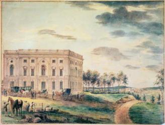 A View of the Capitol of Washington before it was Burnt Down by the British, c.1800 (w/c on paper) | Obraz na stenu