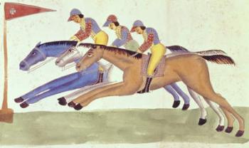 Horse Racing in Bengal, c.1830 (w/c on paper) | Obraz na stenu