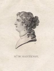 Francoise d'Aubigne, Madame de Maintenon (engraving) | Obraz na stenu