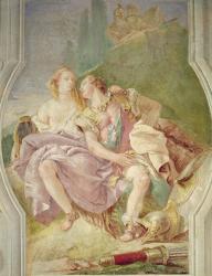 Rinaldo Enchanted by Armida, from 'Gerusalemme Liberata' by Torquato Tasso (1544-95) 1757 (fresco) | Obraz na stenu