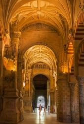 Cordoba, Cordoba Province, Andalusia, Spain. Interior of La Mezquita, the Great Mosque. Also known as the mosque-cathedral. The Historic Centre of Cordoba is a UNESCO World Heritage Site. | Obraz na stenu