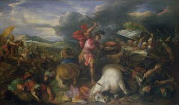 The Battle of Arbeles in 331 BC (oil on canvas) | Obraz na stenu