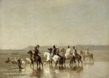 A Falcon Hunt, 1862 (oil on canvas) | Obraz na stenu