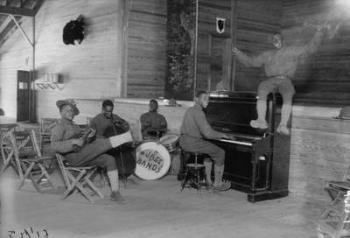 US Army Jazz Band, 1914-18 (b/w photo) | Obraz na stenu