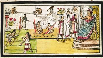 Fol.40r Construction of Tenochtitlan, 1579 (vellum) | Obraz na stenu