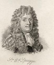 Sir Edward Spragge, from 'Crabb's Historical Dictionary', published 1825 (litho) | Obraz na stenu