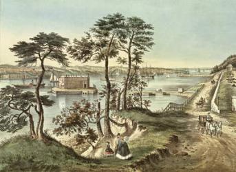 Staten Island and the Narrows from Fort Hamilton (litho) | Obraz na stenu