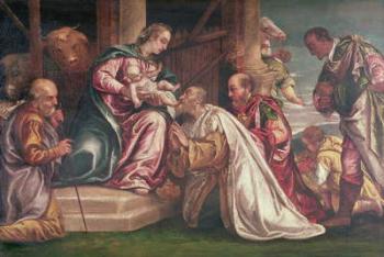 Adoration of the Magi (oil on canvas) | Obraz na stenu