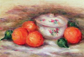 Still life with a covered dish and Oranges | Obraz na stenu