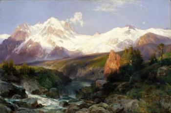 The Teton Range, 1897 (oil on canvas) | Obraz na stenu