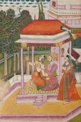 Ramakali Ragini, from a Ragamala, Rajasthan (gouache on paper) | Obraz na stenu