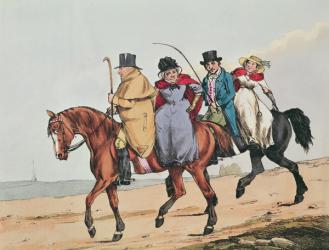 Yeomanry of England Paying a Visit, 1821 (colour etching) | Obraz na stenu