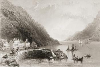 Rosstrevor Pier, County Down, from 'Scenery and Antiquities of Ireland' by George Virtue, 1860s (engraving) | Obraz na stenu