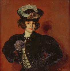 Portrait of a Woman (oil on canvas) | Obraz na stenu