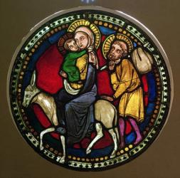 Window Depicting the Flight into Egypt, Late 13th Century (stained glass) | Obraz na stenu