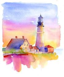 Lighthouse, 2014, (watercolor) | Obraz na stenu