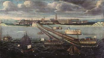 View of Dunkirk (oil on canvas) | Obraz na stenu