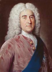 Portrait of Thomas Pelham Holles (1693-1768)f Newcastle under Lyme, (pastel on paper) | Obraz na stenu