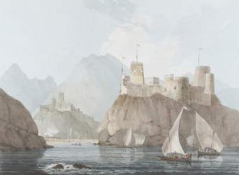 East View of the Forts Jellali and Merani, Muskah, Arabia, June 1793 (w/c, pen & ink and pencil on paper) | Obraz na stenu