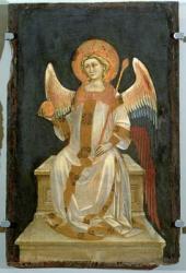 Angel Seated on a Throne, the Orb in one hand, the Sceptre in the other, c.1348-54 (oil on panel) | Obraz na stenu