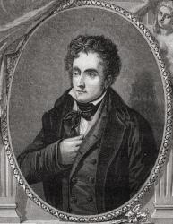 Francois-Rene, Vicomte de Chateaubriand (1768-1848) from 'Histoire de la Revolution Francaise' by Louis Blanc (1811-82) (engraving) | Obraz na stenu