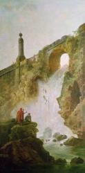 Landscape, The Waterfall (oil on canvas) | Obraz na stenu
