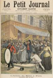 Uprising against a Salvation Army Procession in Paris, from Le Petit Journal, 20th February 1892 (colour engraving) | Obraz na stenu