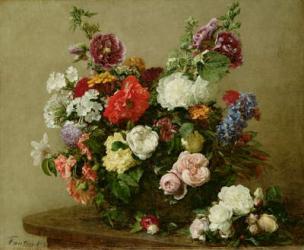 French Roses and Peonies, 1881 | Obraz na stenu
