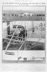 The first English victim of aviation: the Late Hon. C.S. Rolls, and his last flight, from The Illustrated London News, July 16, 1910 (b/w photo) | Obraz na stenu