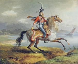 Equestrian self portrait, 1806-08 (oil on canvas) | Obraz na stenu