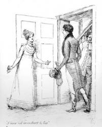 'I have not an instant to lose', illustration from 'Pride & Prejudice' by Jane Austen, edition published in 1894 (engraving) | Obraz na stenu