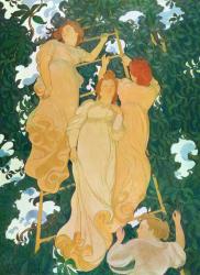 The Ladder in the Foliage, 1892 (oil on canvas) | Obraz na stenu