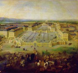 The Chateau de Versailles and the Place d'Armes, 1722 (oil on canvas) | Obraz na stenu