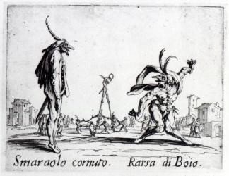 Balli de Sfessania, c.1622 (engraving) (b/w photo) | Obraz na stenu