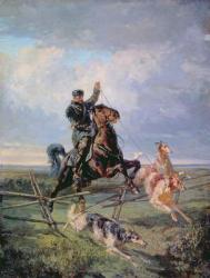 Huntsman with the Borzois, 1872 (oil on canvas) | Obraz na stenu