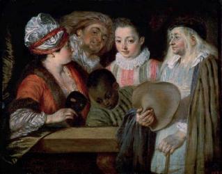Actors from the Theatre Francais, c.1714-15 (oil on canvas) | Obraz na stenu