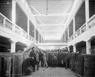 A tobacco market, Louisville, Kentucky, 1906 (b/w photo) | Obraz na stenu