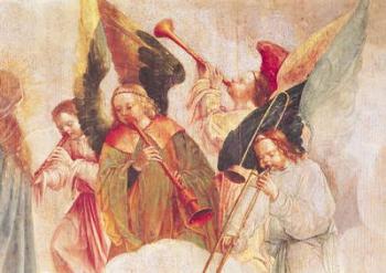 Musical Angels, detail from The Assumption of the Virgin | Obraz na stenu