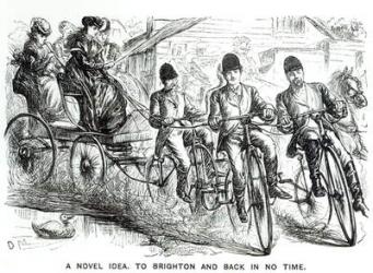 A New way to travel to Brighton, 1864 (engraving) | Obraz na stenu