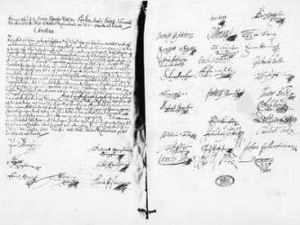 The Abdication Statement of Christina, Queen of Sweden, 1654 (writing) | Obraz na stenu